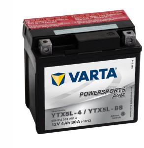 Аккумулятор для мототехники Varta 4Ач Moto AGM 504 012 003 (YTX5L-BS)