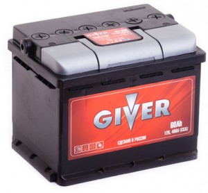 Аккумулятор для легкового автомобиля Giver 60 480А о.п.