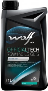 Трансмиссионное масло Wolf Officialtech 75w140 LS GL 5 1л