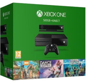 Приставка Microsoft Xbox One 500Gb + Kinect + Dance Central Spotlight + Kinect Sports Rivals + Zoo Tycoon