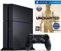 Приставка Sony Playstation 4 1TB Black + Uncharted Collection