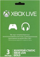 Карта подписки Microsoft 52K-00271 Xbox Live на 3 месяца