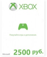 Карта подписки Microsoft Xbox Live на 2500 рублей (K4W-03094)