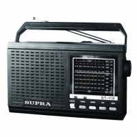 Переносной радиоприемник Supra ST-119 black