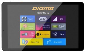 Планшетный компьютер Digma Plane 1503 4G (SC9832 1.5Ghz/10.1/1Gb/8Gb/Android 5.1/Black) PS1040PL