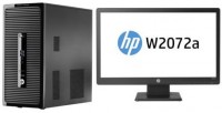 Компьютер HP Prodesk 400 G2 MT (i3/4160/3600Mhz/HDG4400/4Gb/500Gb/DVDRW/FreeDOS/Black) + HP W2072a