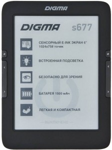 Электронная книга Digma S677 Black