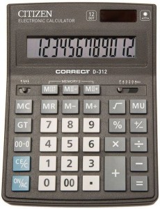 Настольный калькулятор Citizen D-312 Black