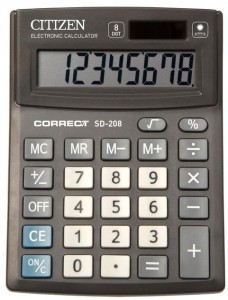 Настольный калькулятор Citizen Correct SD-208  Black