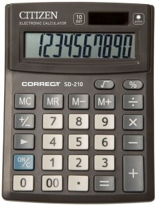 Настольный калькулятор Citizen Correct SD-210 Black