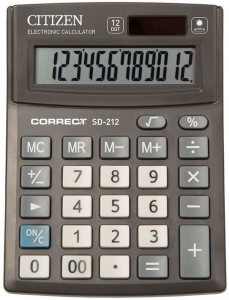 Настольный калькулятор Citizen Correct SD-212 Black