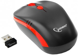 Оптическая светодиодная мышь Gembird MUSW-350 Black red