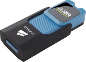 Флешка USB 3.0 Corsair Flash Voyager Slider 64Gb Black blue