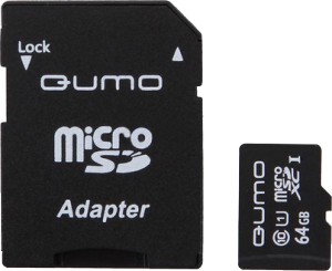 Карта памяти Qumo microSDXC 64GB Class 10 + SD adapter