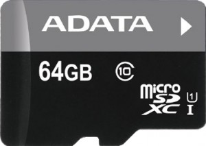 Карта памяти A-Data Premier micro SDXC 64Gb Class 10 UHS-I U1 AUSDX64GUICL10-R