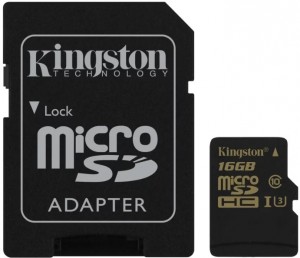 Карта памяти Kingston microSDHC 16Gb Class10 SDCG/16Gb + адаптер