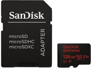 Карта памяти SanDisk microSDXC Extreme 128GB UHS-I SDSQXAF-128G-GN6MA + adapter