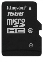 Карта памяти Kingston microSDHC 16Gb Сlass 10