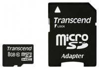Карта памяти Transcend microSDHC 8Gb Class 10 + adapter