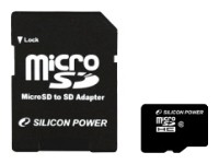 Карта памяти Silicon Power microSDHC 16Gb Class 10 + adapter