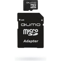Карта памяти Qumo microSDHC 8Gb Class 10 + adapter