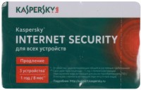 Антивирусы Kaspersky Internet Security KL1941ROCFR 3 ПК 1год продление