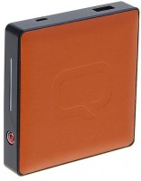 Внешний аккумулятор Qumo PowerAid Real Leather 7000 Orange