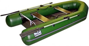 Моторно-гребная надувная лодка Фрегат 280 EК Зеленая