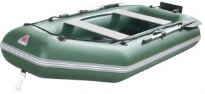 Моторно-гребная надувная лодка Yukona 280 GT с пайлом фанерным реечным с транцем Green