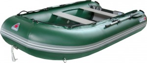 Моторно-гребная надувная лодка Yukona 310 TS Green с Пайолом секционным щитовым фанерным F