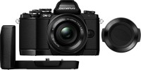 Фотоаппарат Olympus OM-D E-M10 Pancake Grip Kit с 14-42 EZ + крышка LC-37 + рукоятка ECG-1 Black
