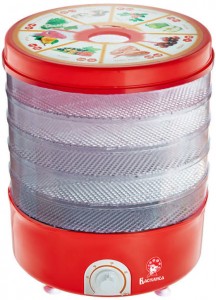 Сушилка для продуктов Delta Василиса 520 Красная с прозрачными секциями