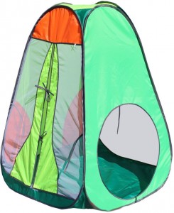 Игровая палатка Belon Радужный домик конусная Зеленая оранжевая лимон салатовая