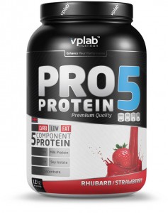 Протеин Vplab VP191077-2 Pro5 Protein клубника 1200 г