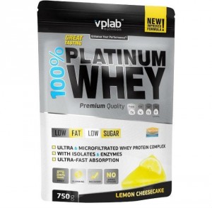 Протеин Vplab VP54414 100% Platinum Whey лимонный чизкейк 750 г