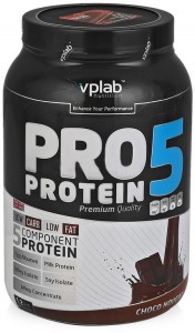 Протеин Vplab VP191076-2 Pro5 Protein шоколад нуга 1200 г