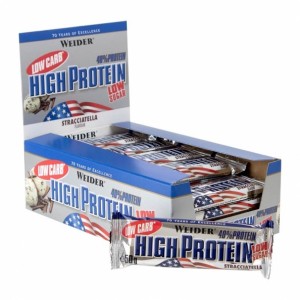 Батончик Weider 32197 40% Low Carb High Protein bar страчателла 25x50г