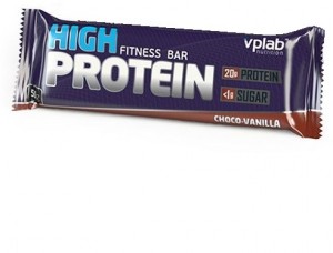 Батончик Vplab VP80713 High Protein Fitness Bar шоко-ваниль 50 г