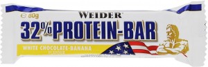 Батончик Weider 30797 32% Protein bar белый шоколад банан 50 гр