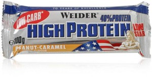 Батончик Weider 30957 40% Low Carb High Protein bar арахис карамель 100 гр