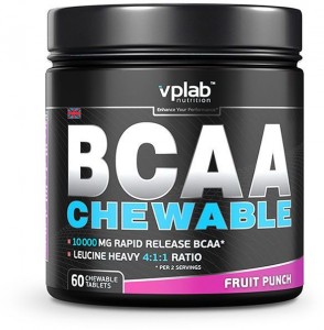 BCAA Vplab VP6062395 4:1:1 Chewable фруктовый пунш 60 капсул