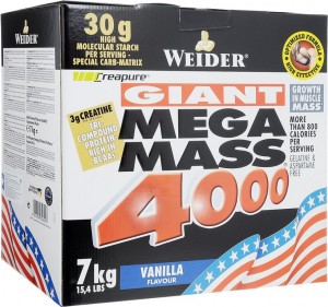 Гейнер Weider 32605 Mega Mass 4000 ваниль 7 кг
