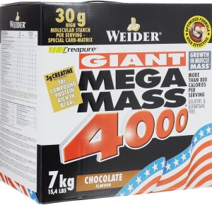 Гейнер Weider 32615 Mega Mass 4000 шоколад 7 кг