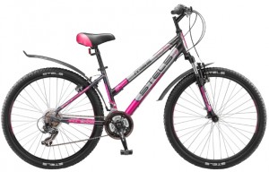Велосипед Stels Miss-6000 2015 17 Grey pink silver