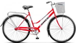 Велосипед с корзиной Stels Navigator 305 Lady 20 (2017) с корзиной Red