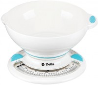 Механические кухонные весы Delta КСА-103 White blue