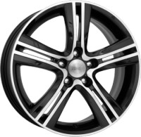 Литой диск КиК Борелли 6x15/5x100 D57.1 ET38 алмаз черный