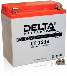 Аккумулятор для мототехники Delta battery CT1214 14Ач Пр
