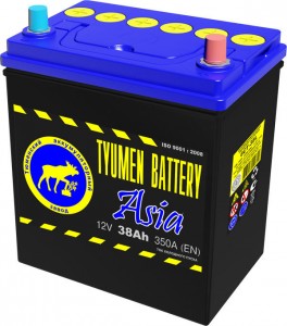Аккумулятор для легкового автомобиля Tyumen Battery Asia 6СТ-38 Ач Об