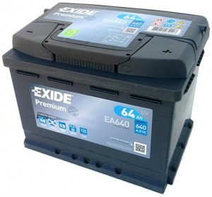 Аккумулятор для легкового автомобиля Exide 64Ач Premium EA640 обр.